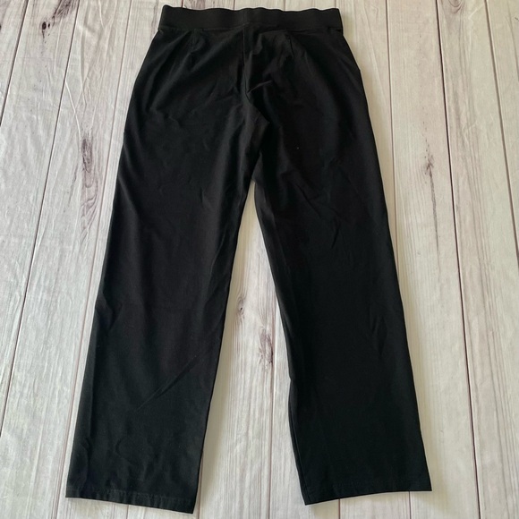 Eileen Fisher Pull on Pants Women's Size M Black Viscose Stretch Career Straight - Picture 4 of 8